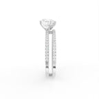18K Heart Diamond Engagement Ring — SIDE