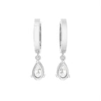 18K Pearl Drop Diamond Earrings — BACK