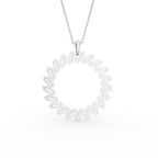 18K Bespoke Baguette Diamond Pendant — BACK