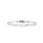 14K White Gold Tennis Marquise Diamond Bracelet — TOP