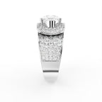 vimg:Z00118|18K White Gold Bespoke Pear Diamond Ring — SIDE