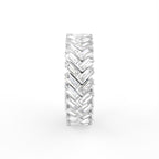 18K White Gold Eternity Baguette Diamond Ring — SIDE