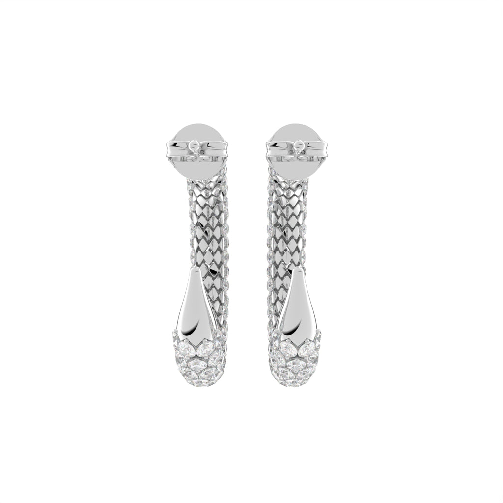 18K Pave Diamond Earrings — BACK