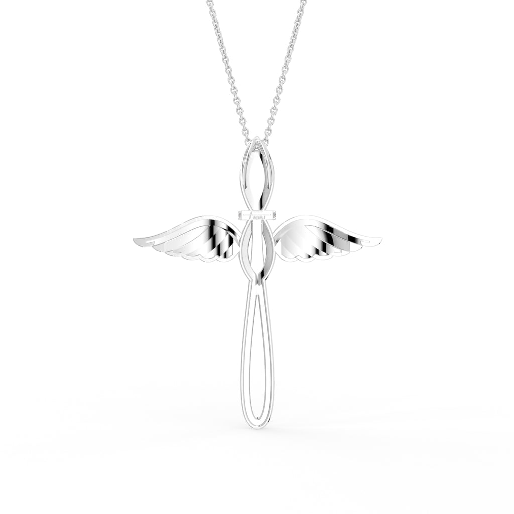 vimg:FJ6491|vimg:FJ6492|18K White Gold Cross Round Diamond Pendant — BACK