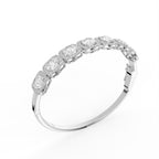 18K Halo Round Diamond Bangle — 3D VIEW