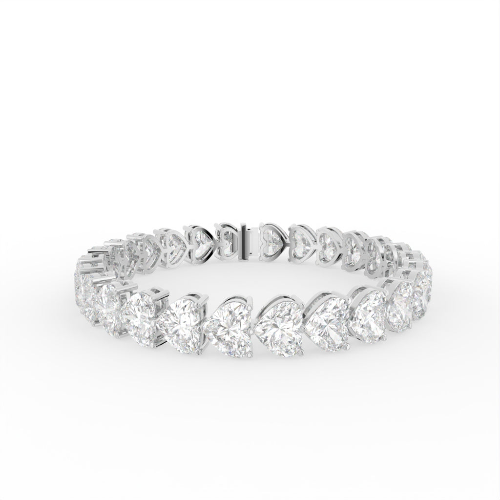 18K Heart Diamond Bracelet — TOP