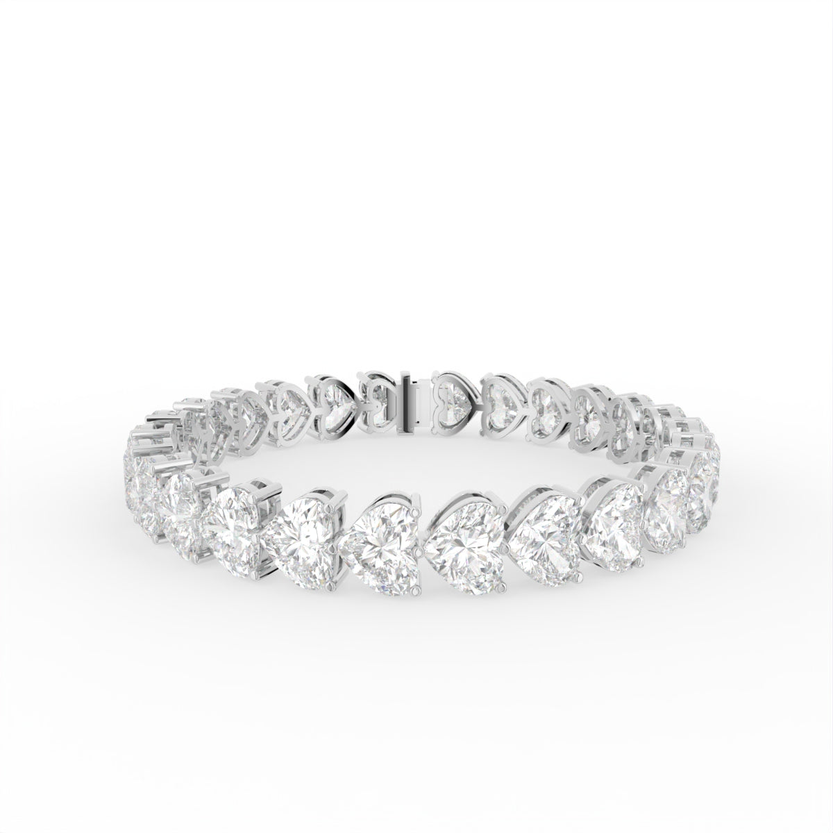 18K Heart Diamond Bracelet — TOP