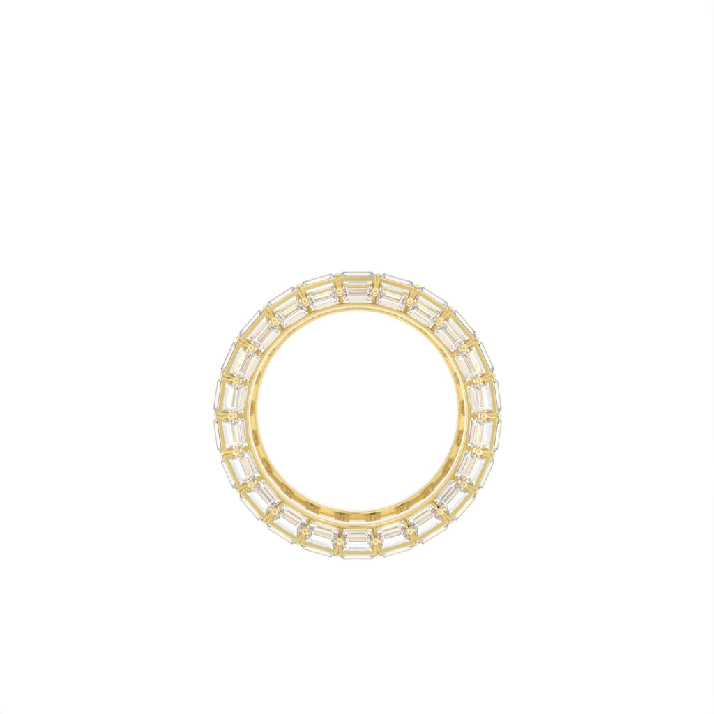 18K White Gold Baguette Diamond Ring — FRONT