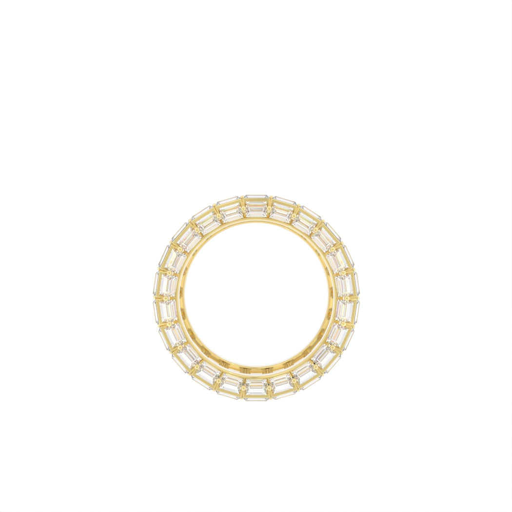 18K White Gold Baguette Diamond Ring — FRONT