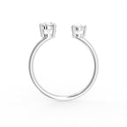 18K Bespoke Pear Diamond Open Ring — FRONT
