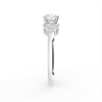 18K Solitaire Round Diamond Engagement Ring — SIDE