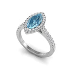 vimg:FJ2400|18K Halo Marquise Diamond Engagement Ring — 3D VIEW
