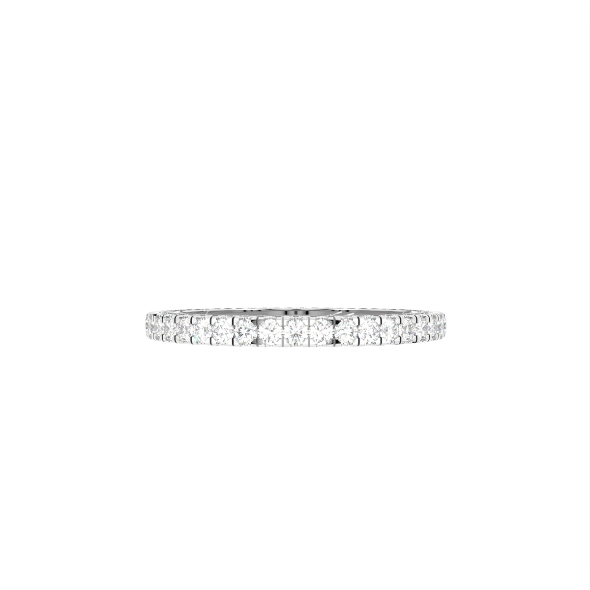 18K Eternity Round Diamond Ring — TOP
