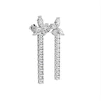 18K Butterfly Diamond Drop Earrings — 3D VIEW
