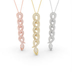 18K Bespoke Snake Diamond Pendant — 3 COLOR