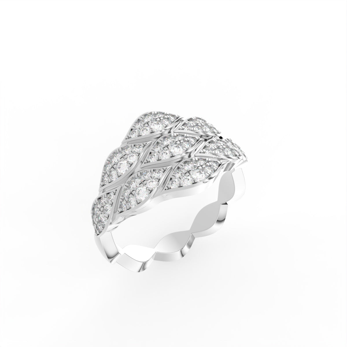 Sterling Silver Diamond Ring — IMAGE URL