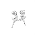18K Dancing Lady Diamond Earrings — 3D VIEW