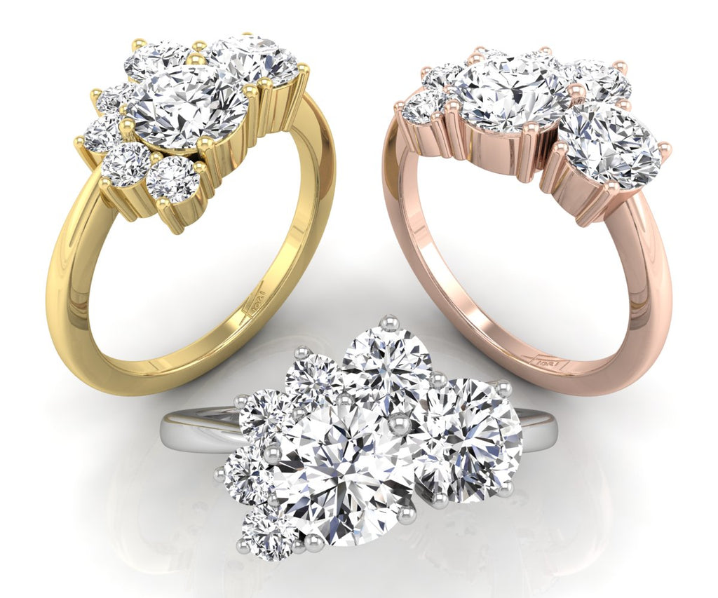 18K Bespoke Diamond Ring — 3 COLOR