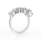 18K White Gold Round Diamond Cocktail Ring — 3D VIEW