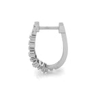 18K Baguette Diamond Hoop Earrings — SIDE VIEW