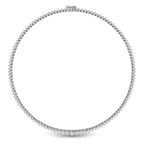 18K Classic Tennis Diamond Necklace — TOP