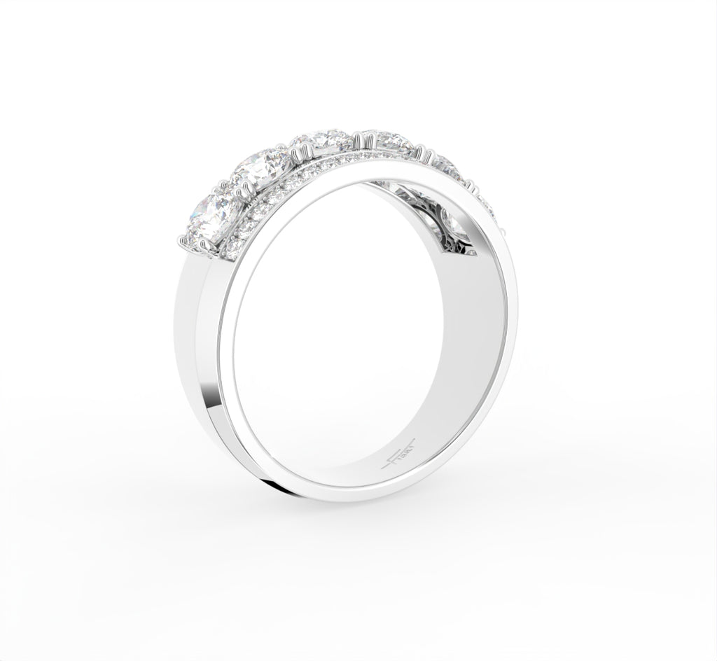 18K Eternity Round Diamond Ring — 3D VIEW