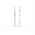 18K Round Diamond Hoop Earrings — BACK