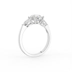 18K Trilogy Oval Diamond Ring — 3D VIEW