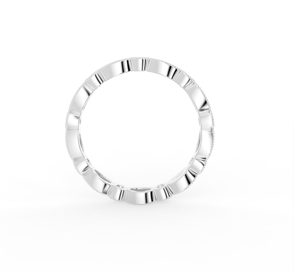 18K Eternity Bezel Diamond Ring — FRONT