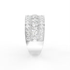 18K Eternity Round Diamond Multi-Row Ring — SIDE