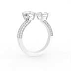 18K Bespoke Heart Diamond Ring — 3D VIEW