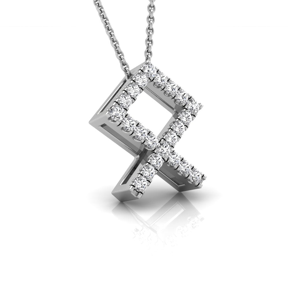 vimg:FJ1439|vimg:FJ2943|18K White Gold Othala Viking Round Diamond Pendant — RIGHT