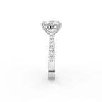 18K Solitaire Round Diamond Engagement Ring — SIDE