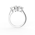 18K Bespoke Pear Diamond Ring — FRONT