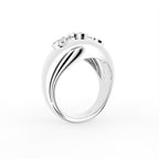 18K Bespoke Heart Diamond Ring — 3D VIEW