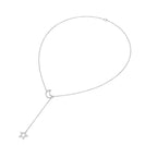 18K Cascading Drop Diamond Choker Necklace — 3D VIEW