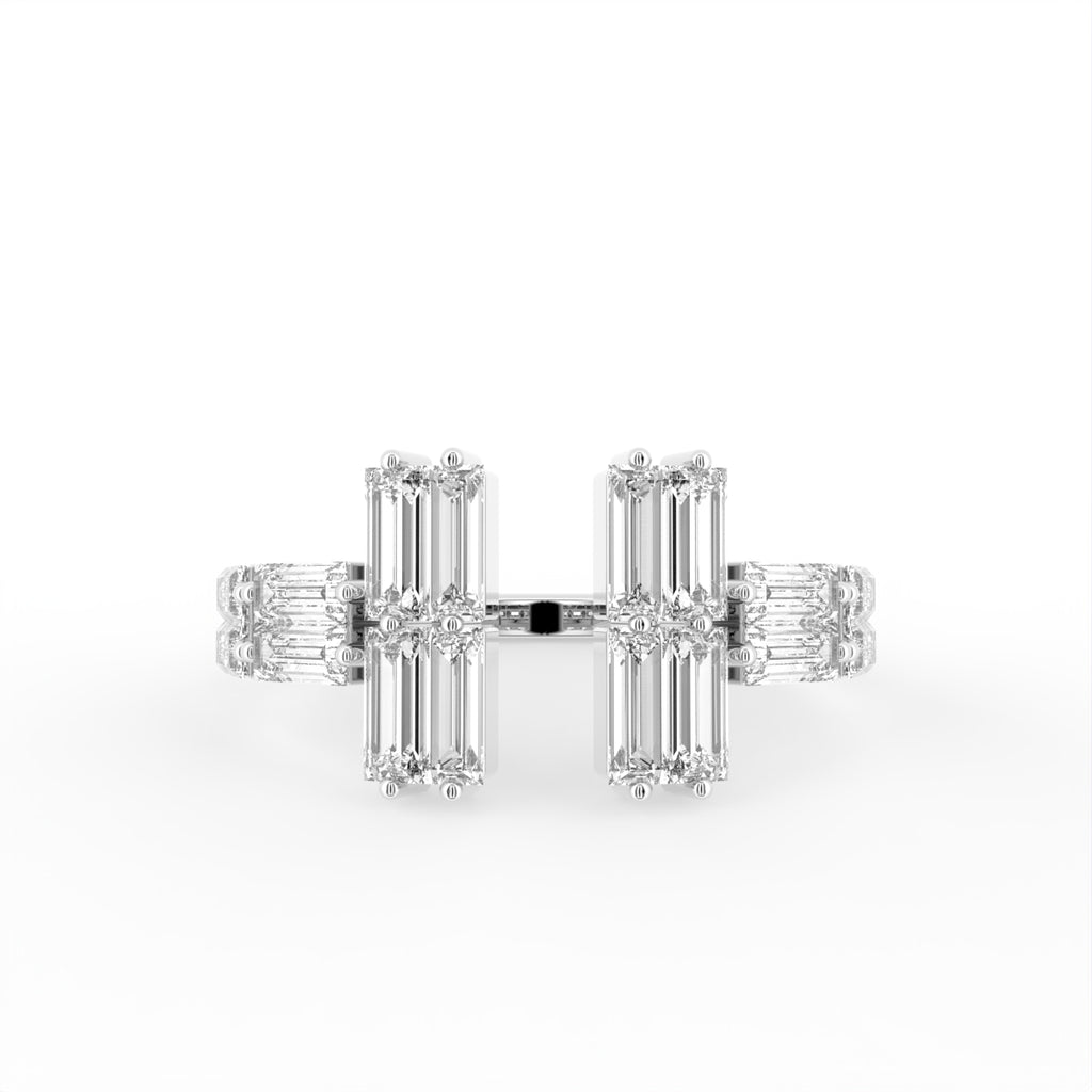 vimg:FJ2783|vimg:FJ2785|18K Baguette Diamond Ring — TOP