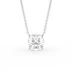 18K Solitaire Round Diamond Pendant — FRONT