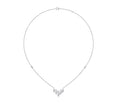 18K Minimalist Charm Diamond Necklace — TOP