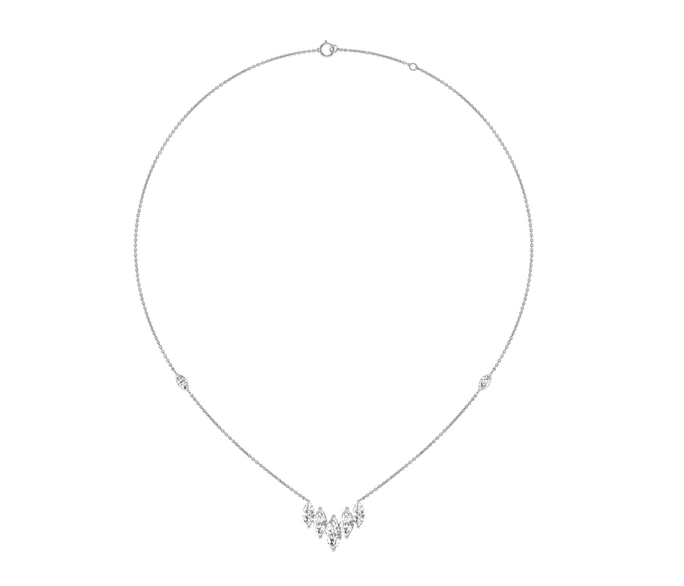 18K Minimalist Charm Diamond Necklace