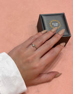 18K White Round Diamond Ring 0.06ct — IMAGE URL