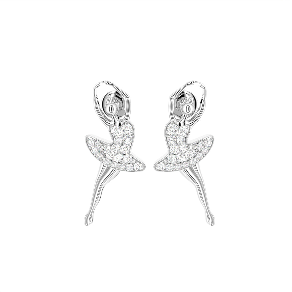 18K Dancing Lady Diamond Earrings — TOP