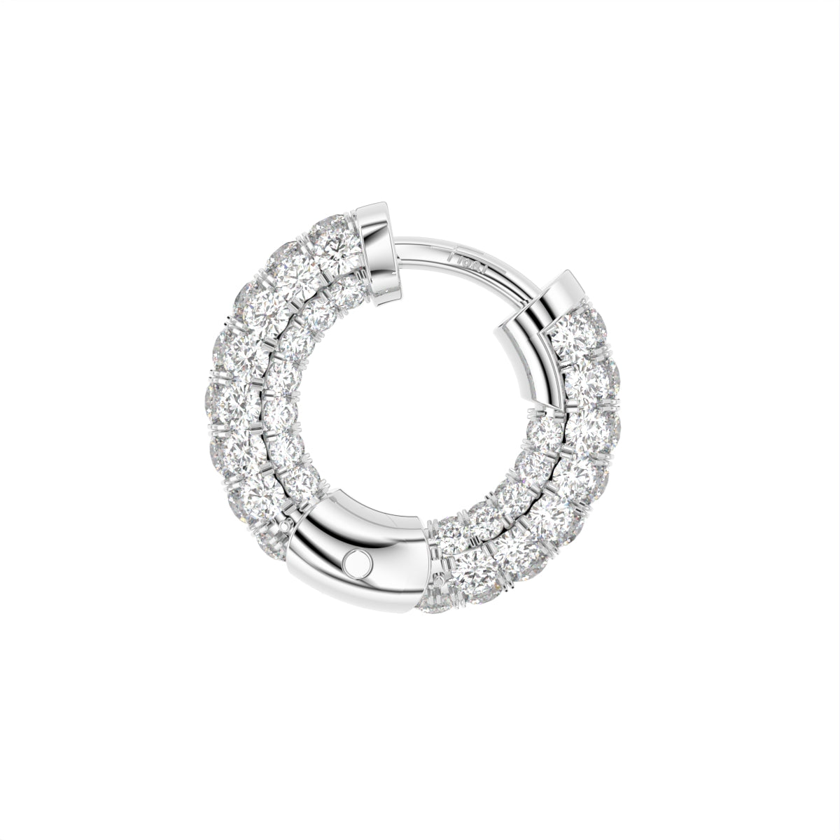 18K Bespoke Diamond Earrings — SIDE VIEW