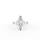 18K Trilogy Marquise Diamond Engagement Ring — TOP