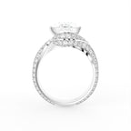 18K White Gold Pear Solitaire Diamond Ring — FRONT