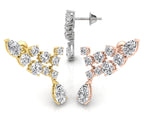 18K Diamond Earrings — 3 COLOR