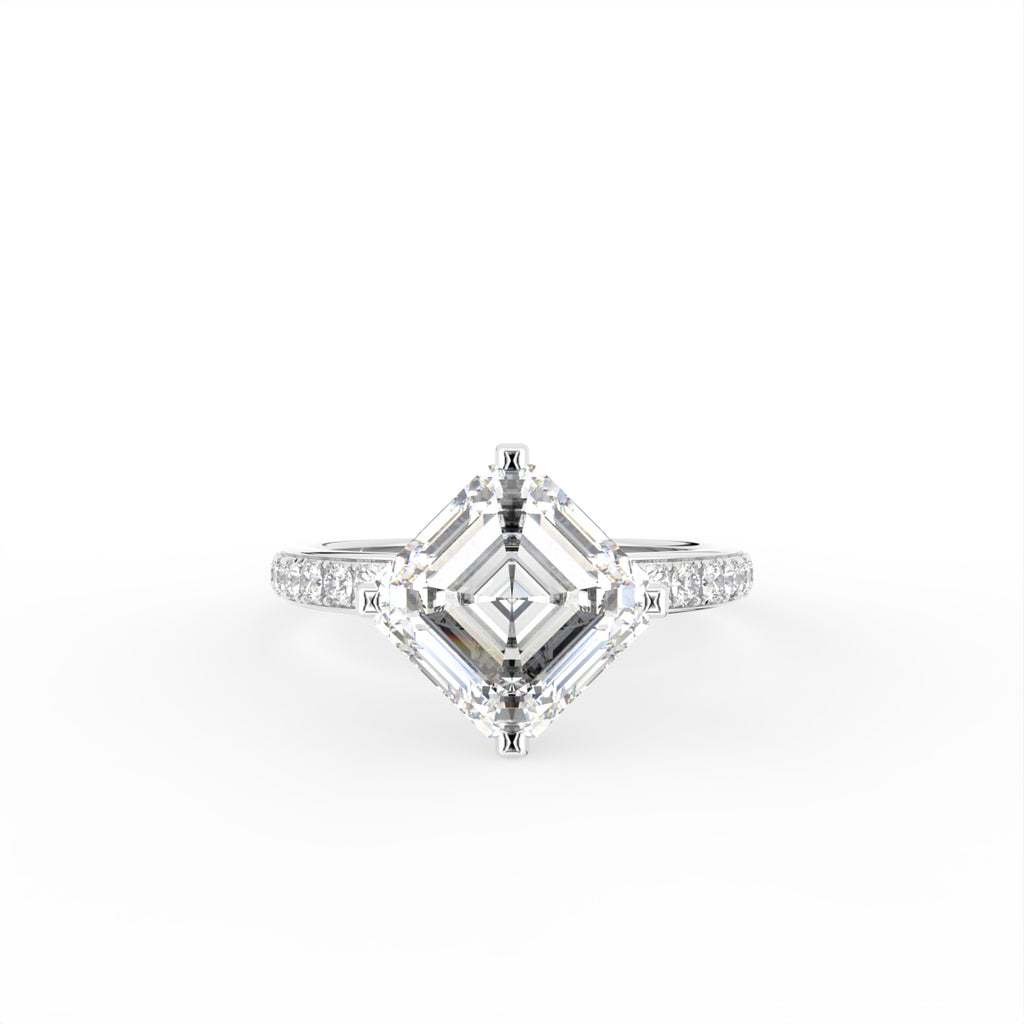 18K Asscher Diamond Ring — TOP