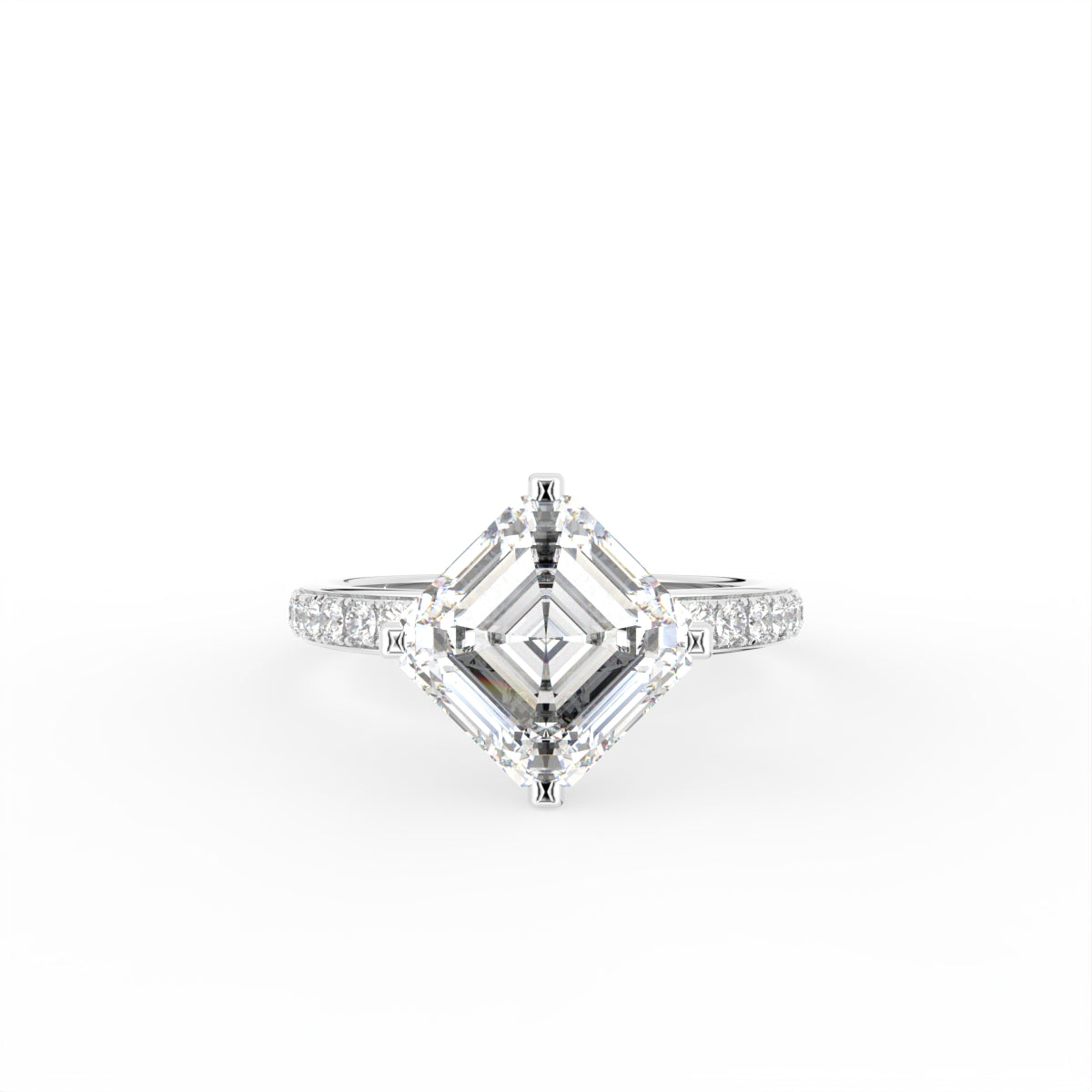 18K Asscher Diamond Ring — TOP