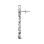 18K Pear Diamond Drop Earrings — SIDE VIEW