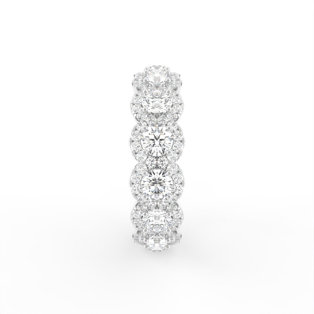 18K Full Eternity Diamond Ring — SIDE
